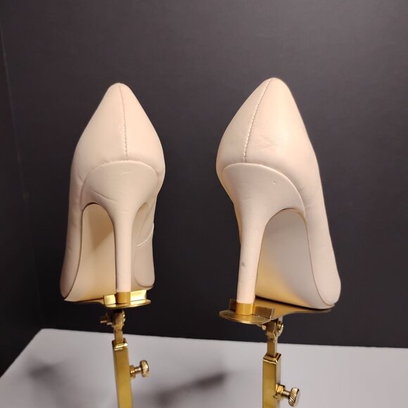 Ventura Cinderella Of Boston Cream Tan Pump Heels Pointed Toe Size 3M - Picture 5 of 14